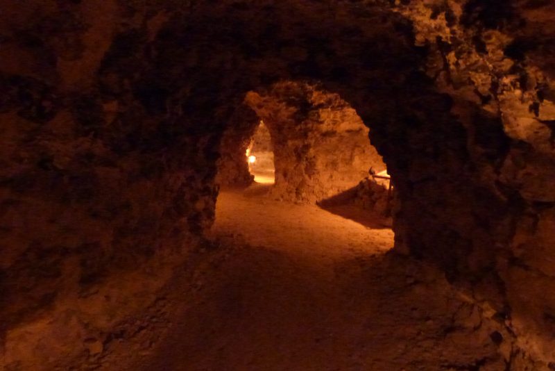 Inne i kalksteinsgruvene i Daugbjerg Kalkgruber