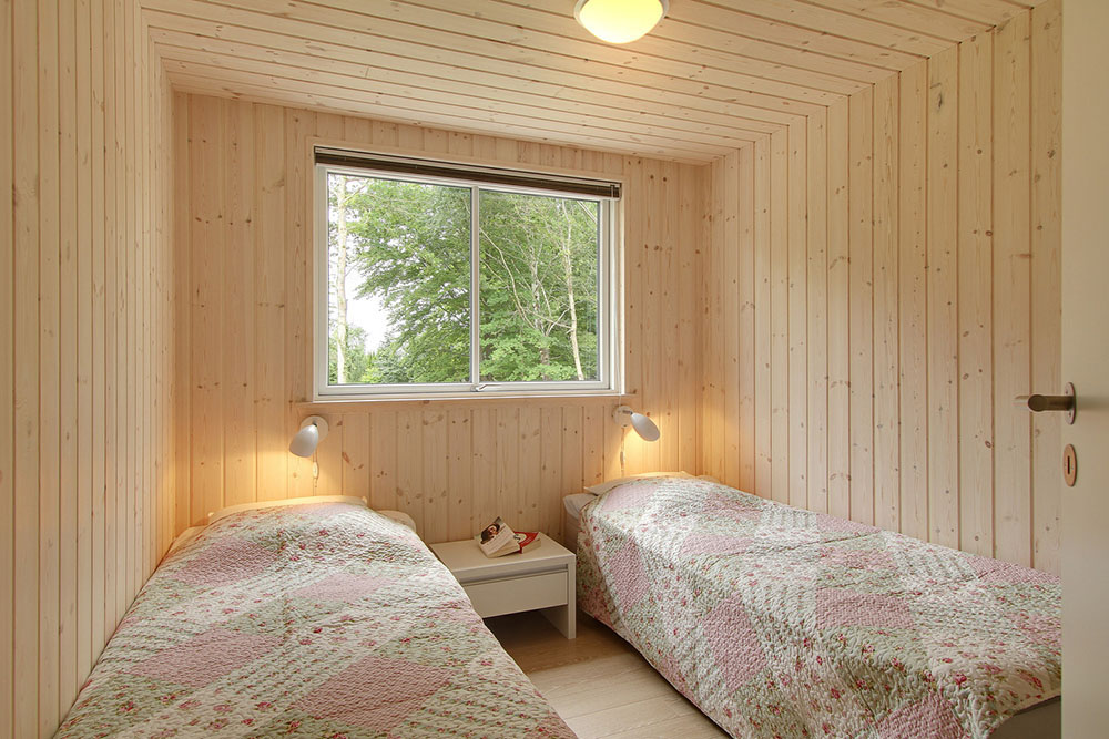 Et av de 5 soverommene i luksushus nr. 309 i Nordsjælland.