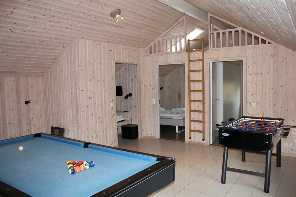 I tillegg til alle aktivitetsmulighetene i husets bassengavdeling, kan du også spille biljard, bordtennis og dart i luksushus nr. 303