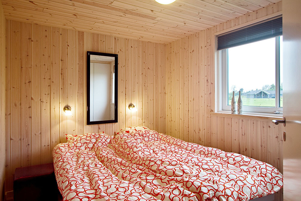 Et av de 7 soverommene i luksushus nr. 313 i Vestjylland.