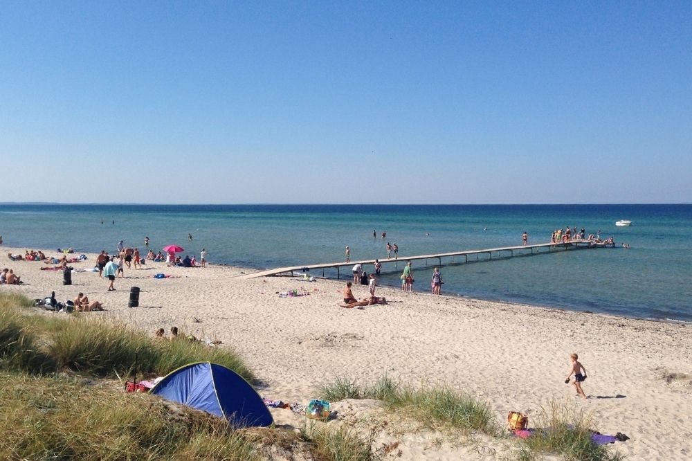 Stranden nær luksushus nr. 320.