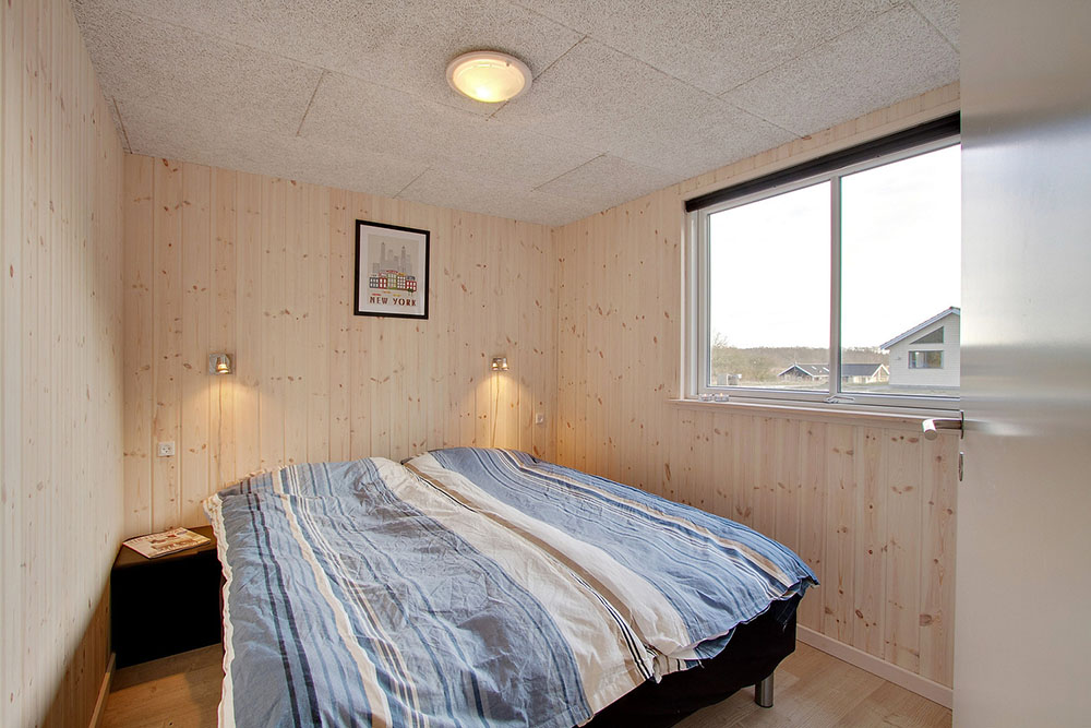 Et av de 6 soverommene i luksushus nr. 334 i Østjylland.