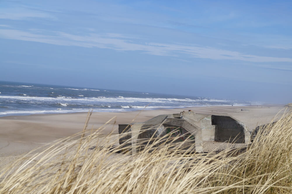 Den flotte stranden nær luksushus nr. 332 ved Vestjylland.