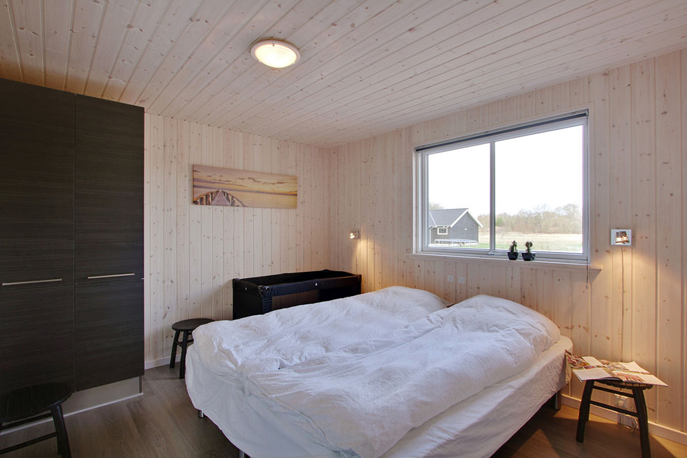 Et av de 9 soverommene i luksushus nr. 335 i Østjylland.