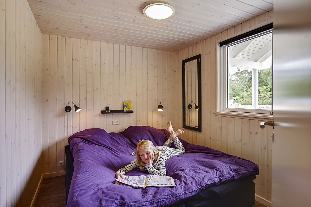 Et av de 8 soverommene i luksushus nr. 346 i Nordsjælland.