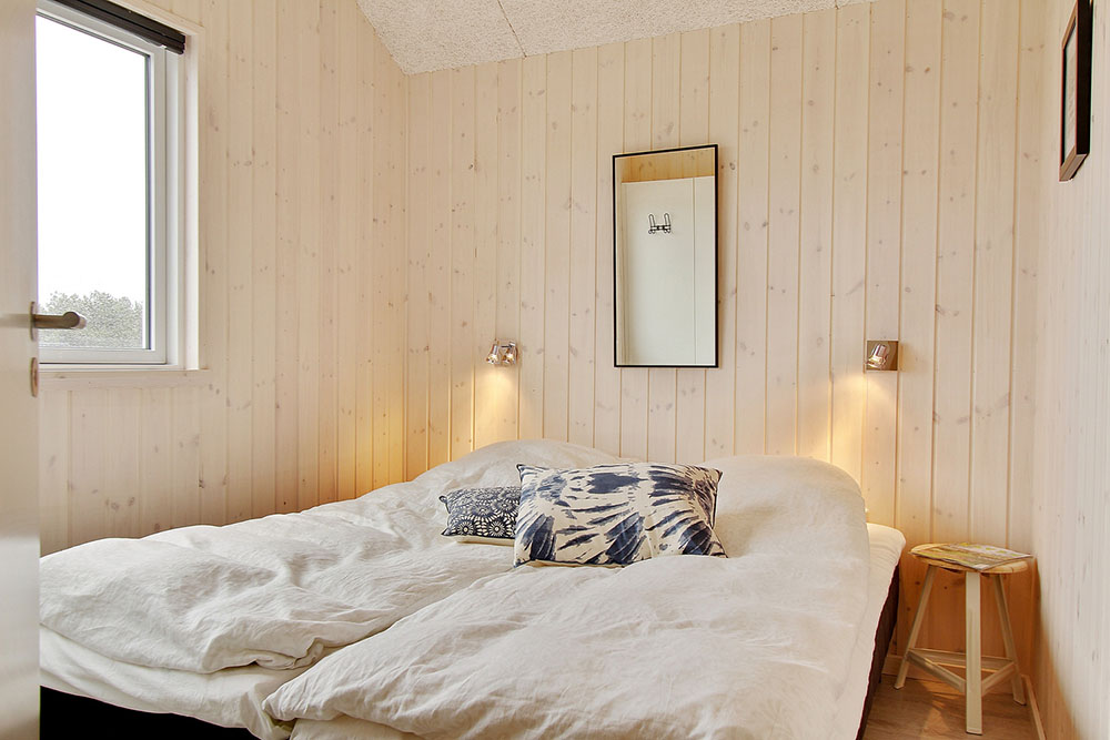 Et av de 7 soverommene i luksushus nr. 357 i Vestjylland.