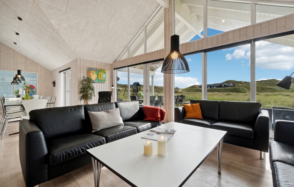 Sofakroken i luksushus nr. 363 i Vestjylland.