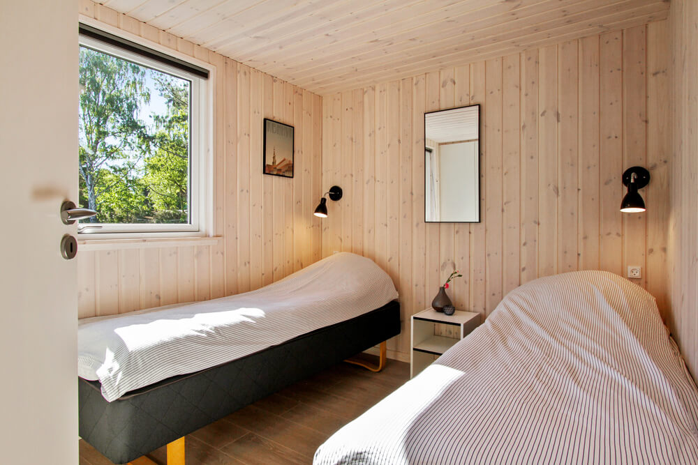 Et av de 8 soverommene i luksushus nr. 410 i Nordsjælland.