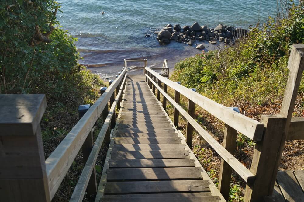 Den flotte stranden nær luksushus nr. 417 ved Nordsjælland.