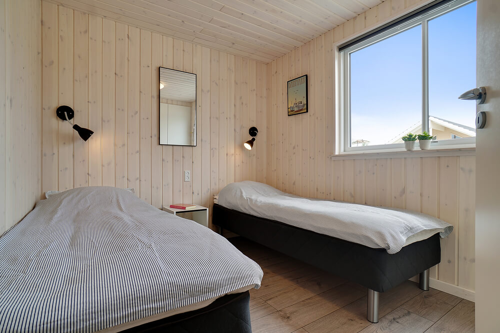 Et av de 6 soverommene i luksushus nr. 425 i Nordsjælland.