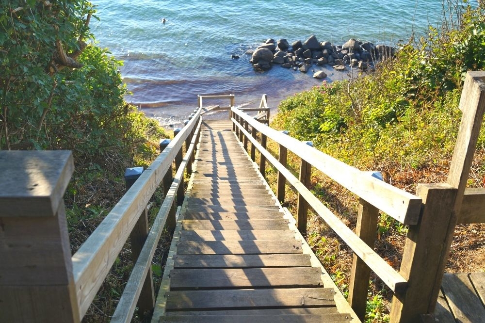 Den flotte stranden nær luksushus nr. 425 ved Nordsjælland.