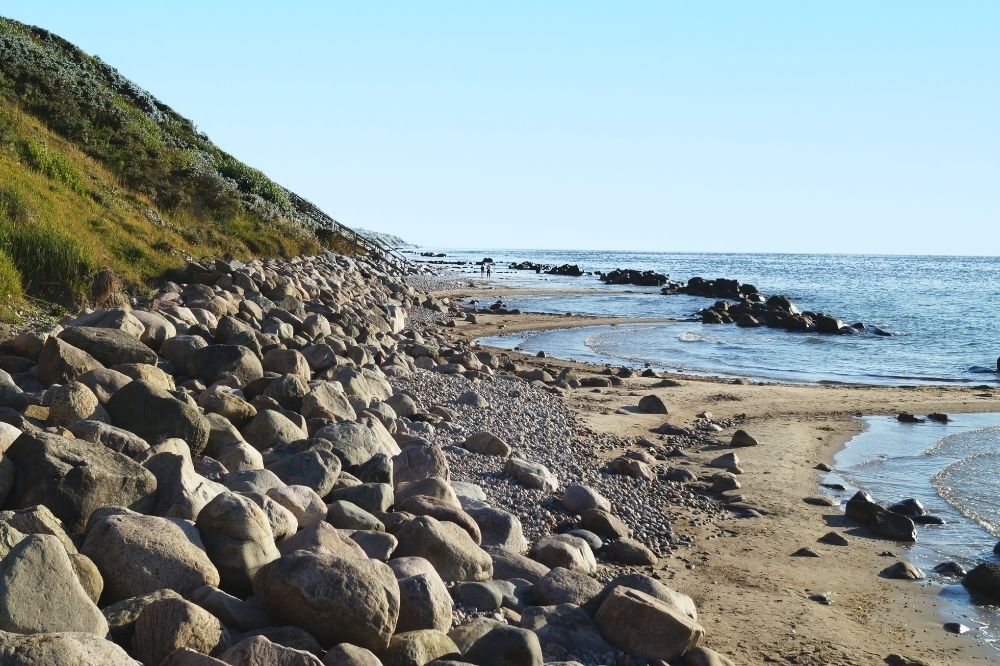 Stranden nær luksushus nr. 425.