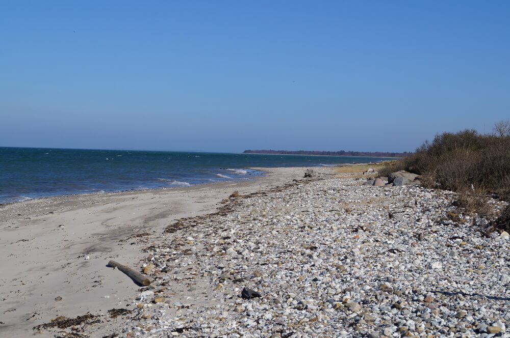 Den flotte stranden nær luksushus nr. 428 ved Fyn og øyer.