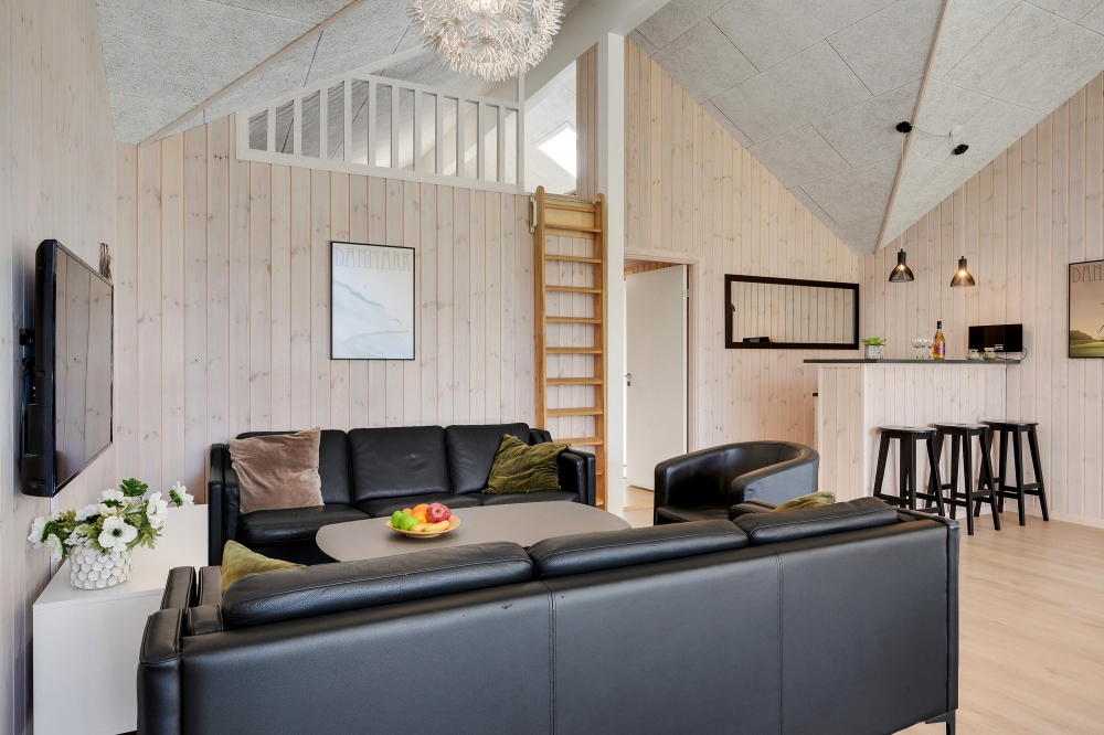 Sofakroken i luksushus nr. 436 i Nordsjælland.