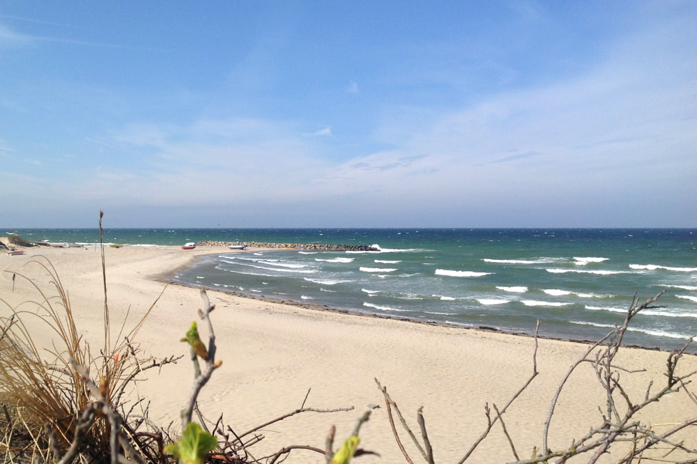 Den flotte stranden nær luksushus nr. 436 ved Nordsjælland.