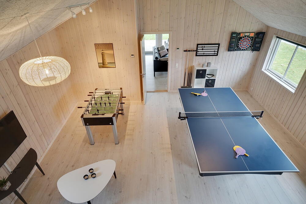 I tillegg til alle aktivitetsmulighetene i husets bassengavdeling, kan du også spille biljard, bordtennis og dart i luksushus nr. 721