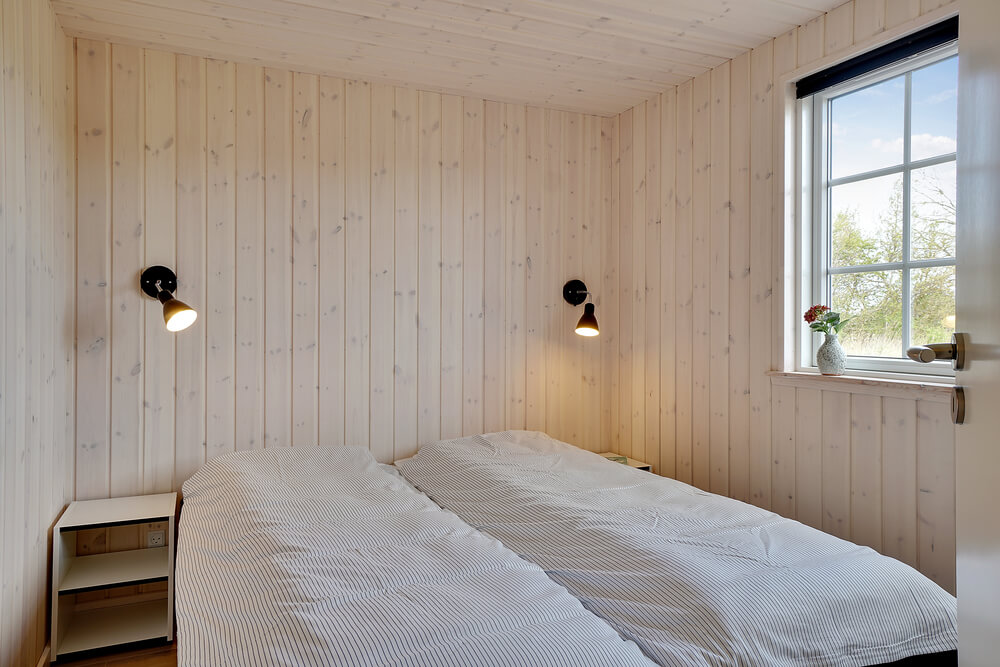 Et av de 10 soverommene i luksushus nr. 442 i Østjylland.