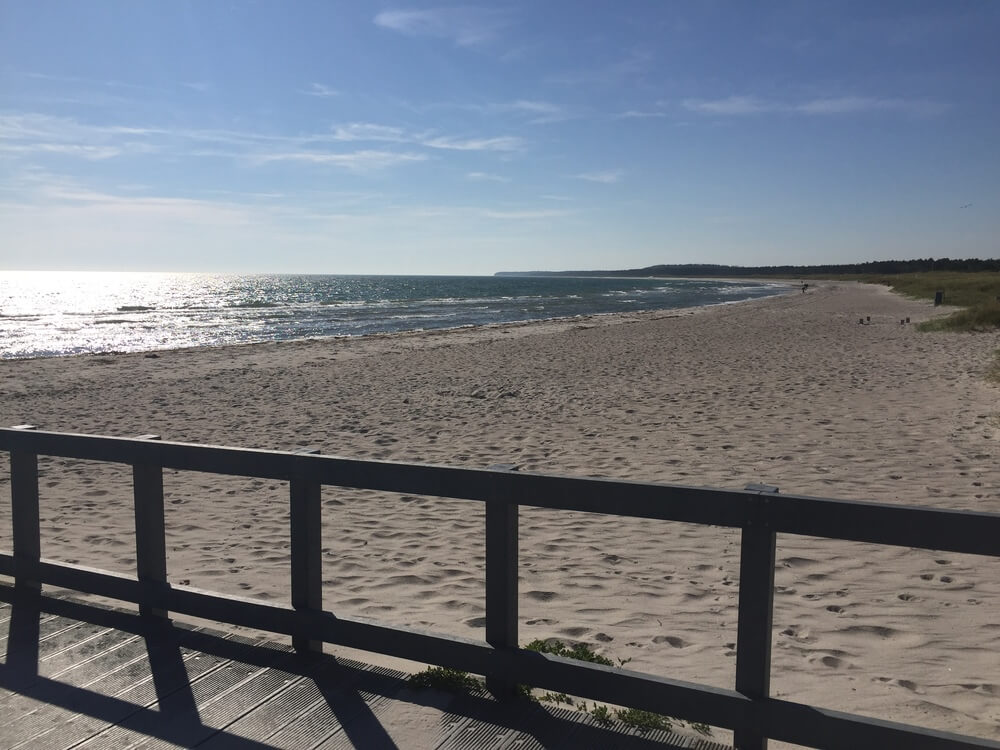 Den flotte stranden nær luksushus nr. 450 ved Østjylland.