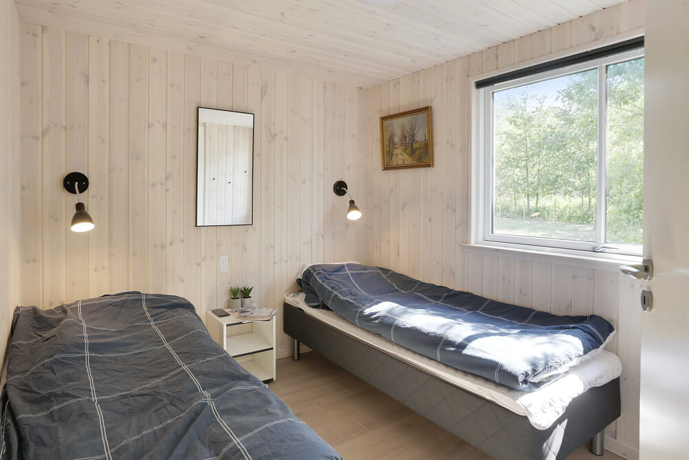 Et av de 6 soverommene i luksushus nr. 433 i Lolland/Falster/Møn.
