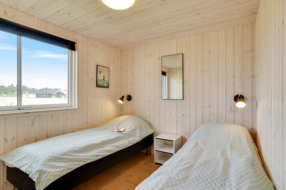 Et av de 7 soverommene i luksushus nr. 458 i Vestjylland.