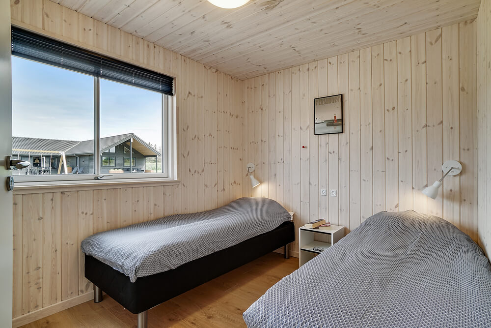 Et av de 9 soverommene i luksushus nr. 461 i Vestjylland.