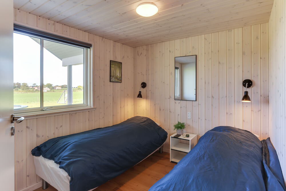 Et av de 9 soverommene i luksushus nr. 447 i Lolland/Falster/Møn.