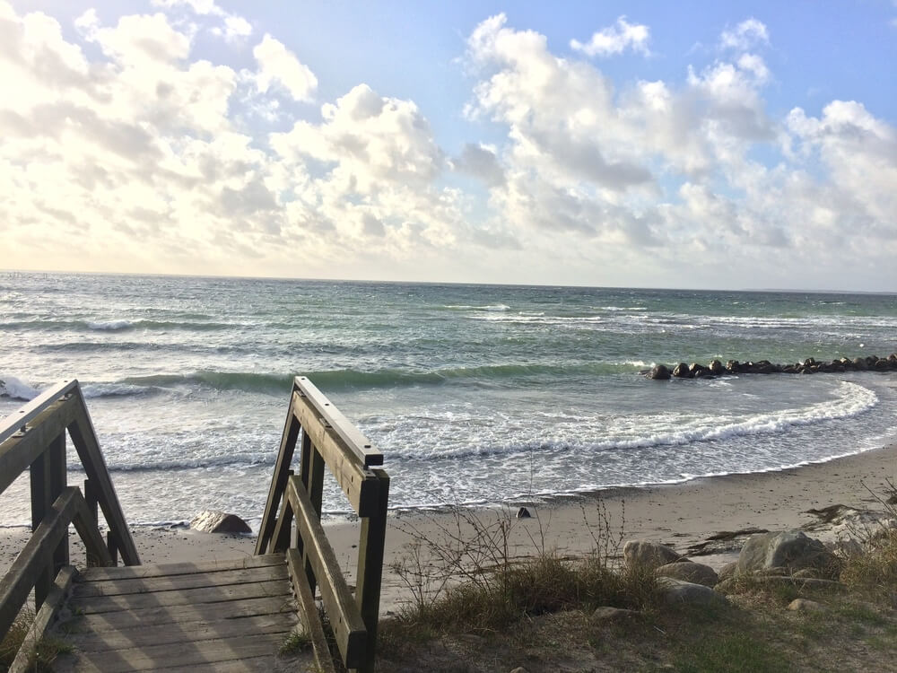 Den flotte stranden nær luksushus nr. 447 ved Lolland/Falster/Møn.