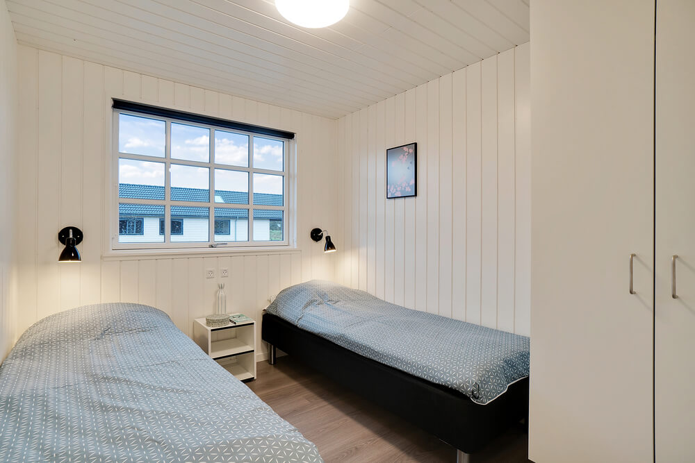 Et av de 7 soverommene i luksushus nr. 460 i Vestjylland.