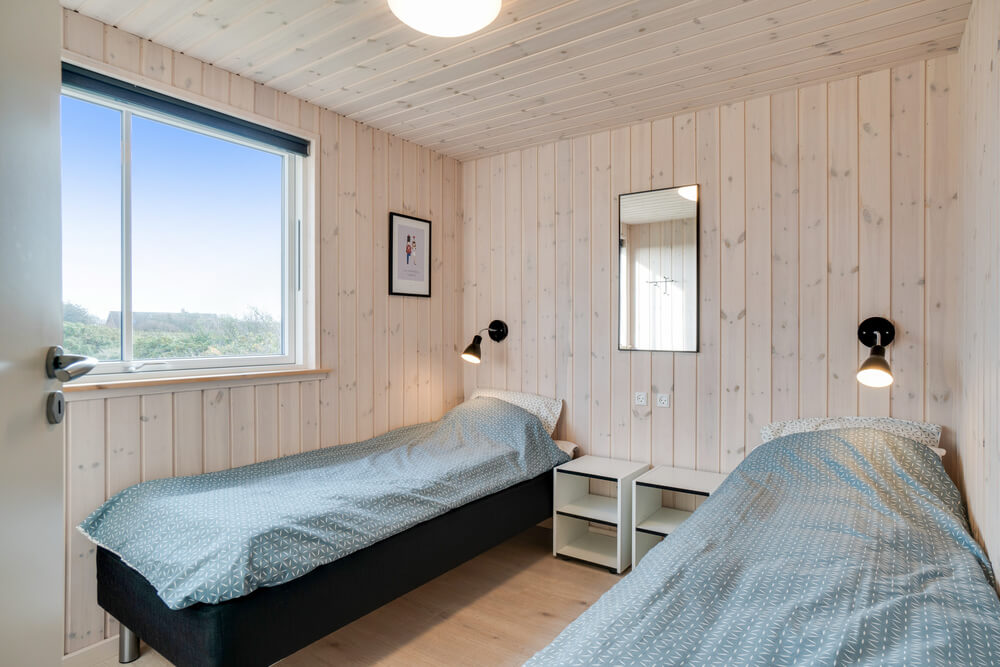 Et av de 7 soverommene i luksushus nr. 478 i Vestjylland.