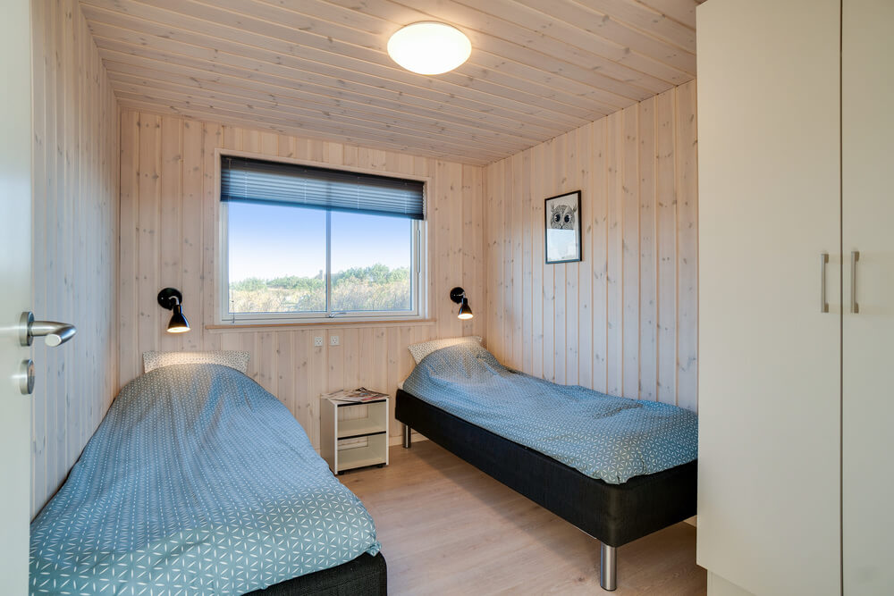 Et av de 7 soverommene i luksushus nr. 477 i Vestjylland.