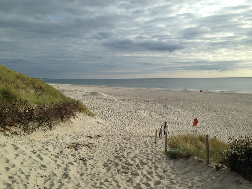 Den flotte stranden nær luksushus nr. 486 ved Vestjylland.