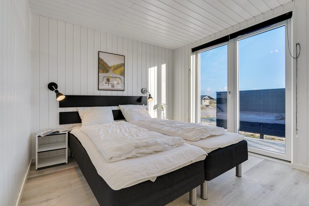 Et av de 7 soverommene i luksushus nr. 486 i Vestjylland.