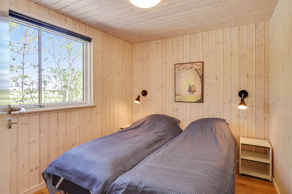 Et av de 7 soverommene i luksushus nr. 494 i Nordjylland.