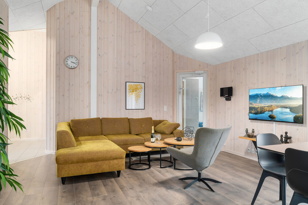 Sofakroken i luksushus nr. 727 i Tyskland.
