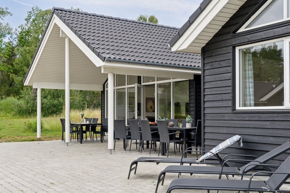 Stor terrasse i luksushus nr. 509 i Lolland/Falster/Møn.