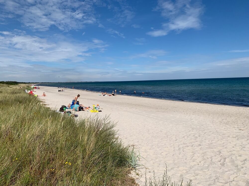 Den flotte stranden nær luksushus nr. 517 ved Lolland/Falster/Møn.