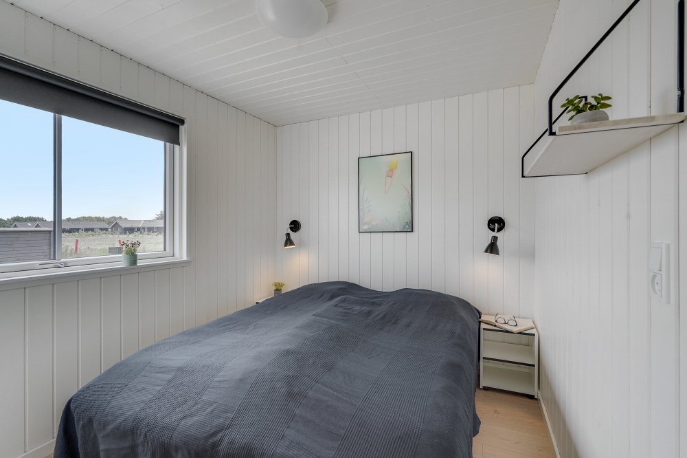 Et av de 9 soverommene i luksushus nr. 516 i Vestjylland.