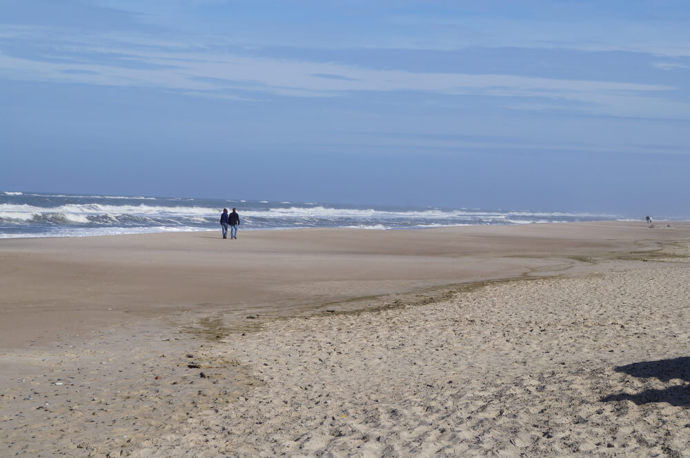 Den flotte stranden nær luksushus nr. 528 ved Vestjylland.