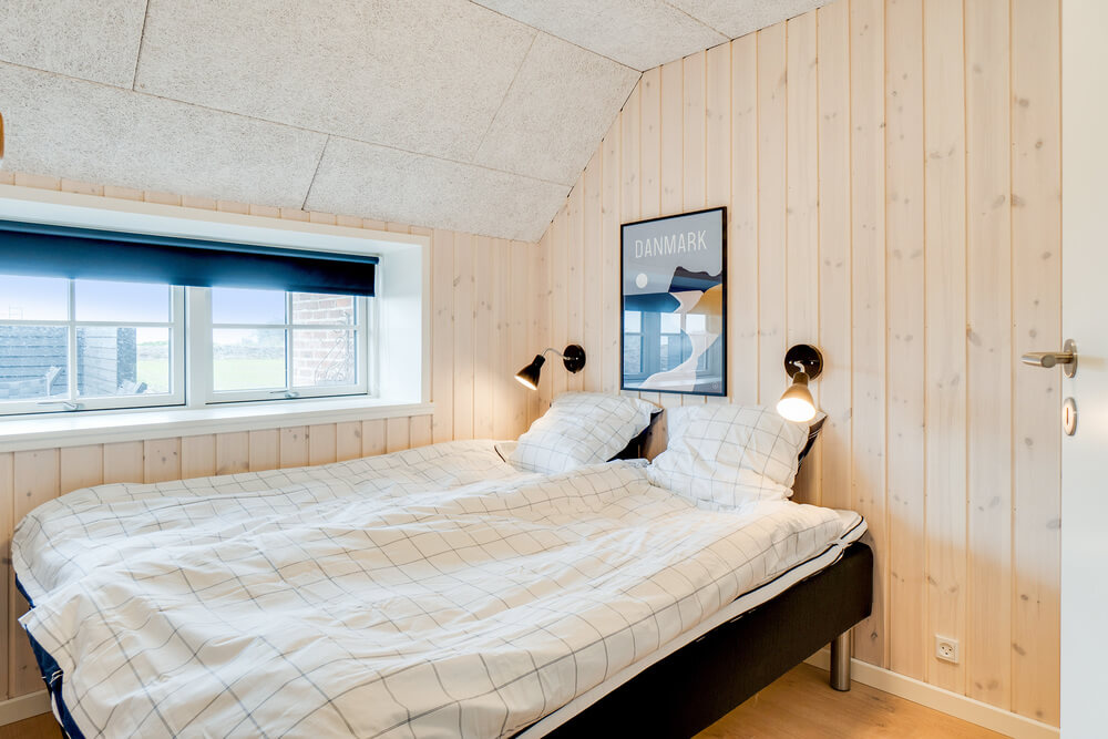 Et av de 10 soverommene i luksushus nr. 528 i Vestjylland.