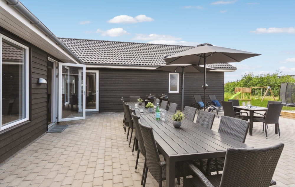 Stor terrasse i luksushus nr. 529 i Nordjylland.