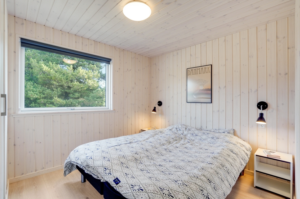 Et av de 5 soverommene i luksushus nr. 540 i Vestjylland.