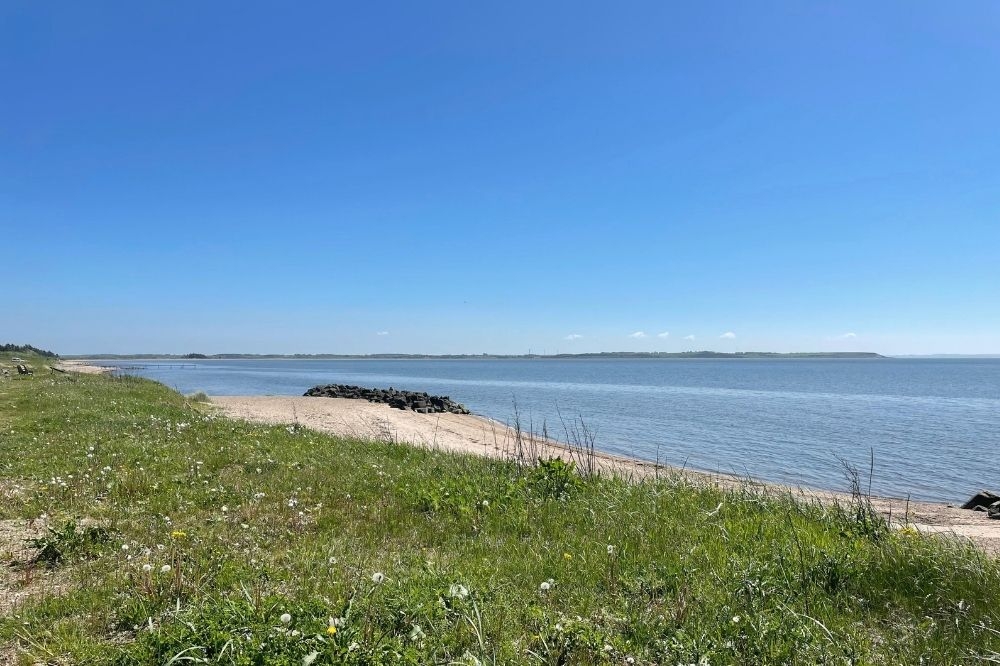 Den flotte stranden nær luksushus nr. 547 ved Limfjorden.