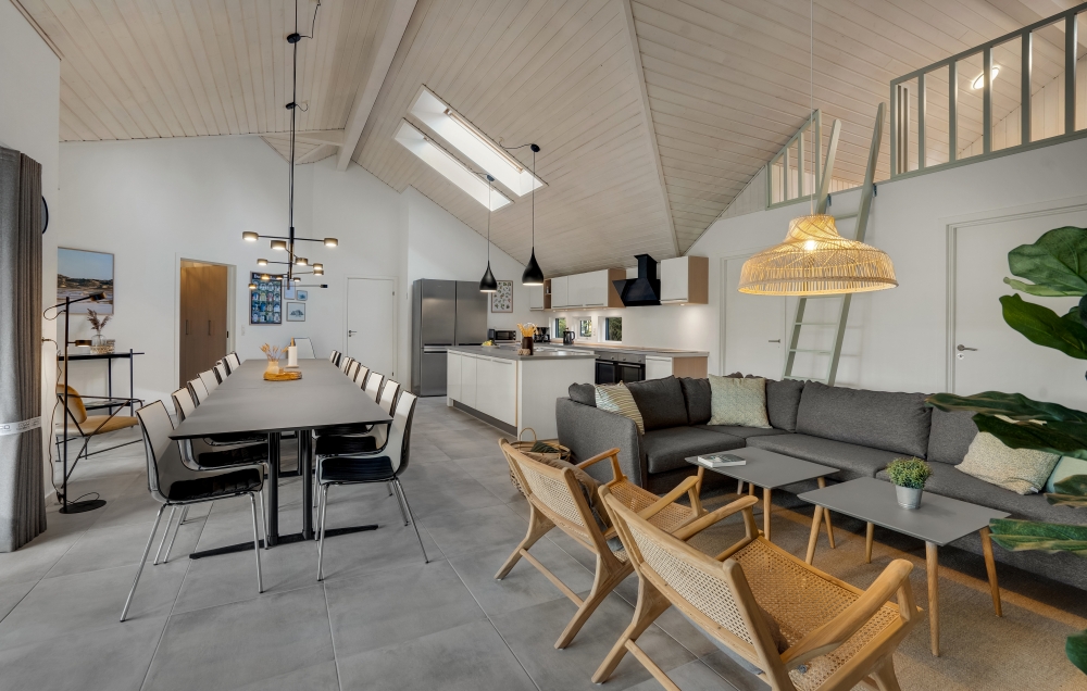 Sofakroken i luksushus nr. 571 i Sydjylland.