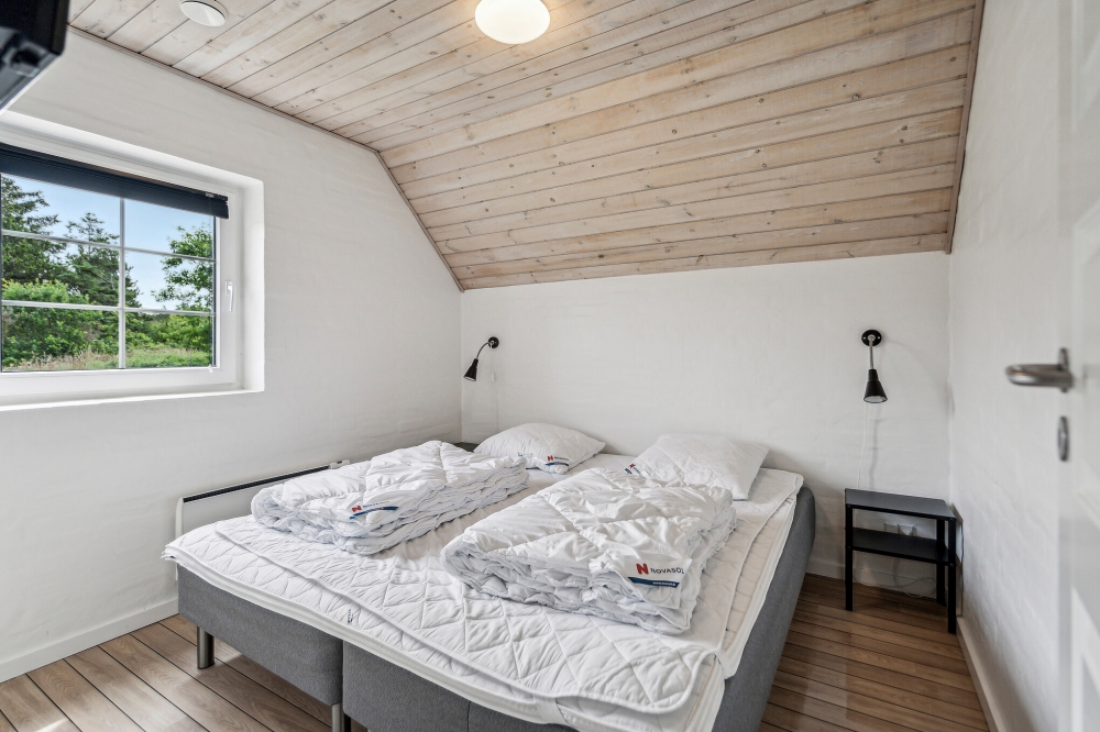 Et av de 6 soverommene i luksushus nr. 572 i Vestjylland.