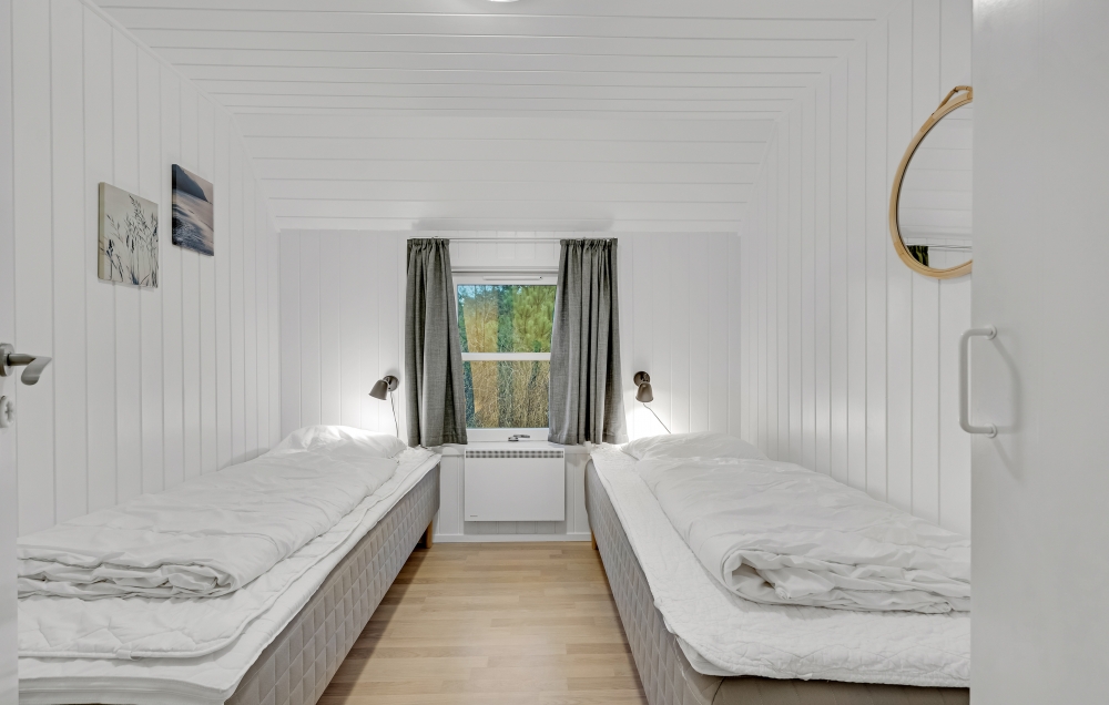 Et av de 6 soverommene i luksushus nr. 552 i Vestjylland.