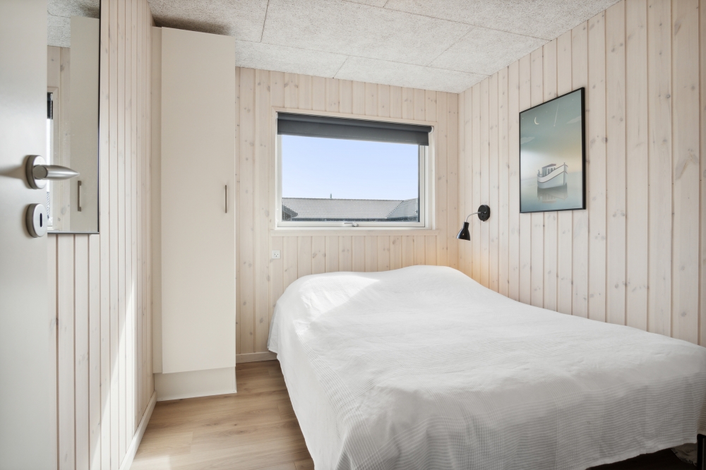 Et av de 10 soverommene i luksushus nr. 579 i Vestjylland.