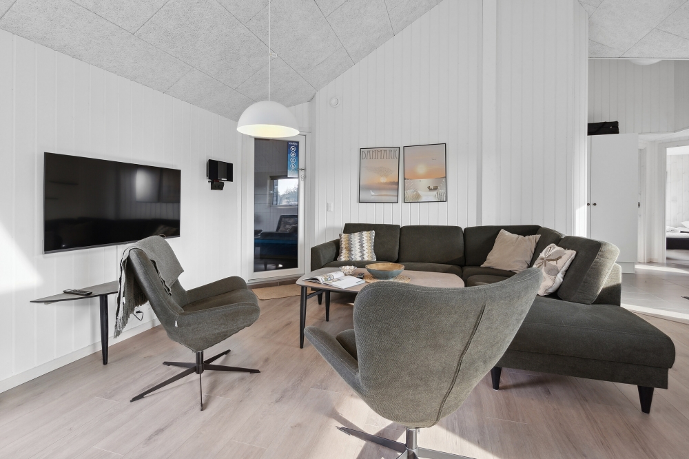Sofakroken i luksushus nr. 591 i Sydjylland.