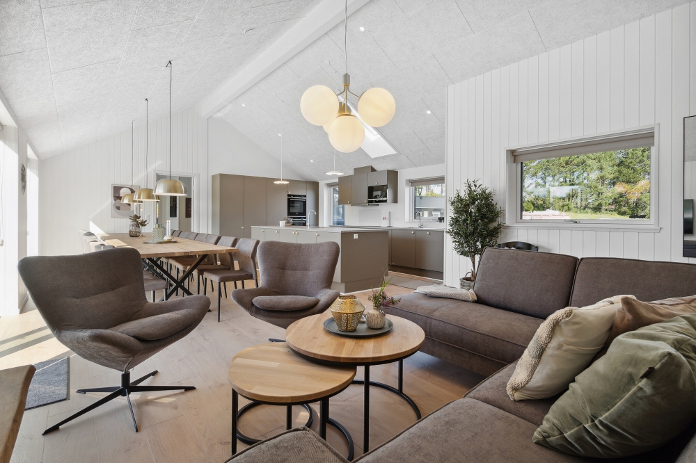 Sofakroken i luksushus nr. 596 i Sydjylland.