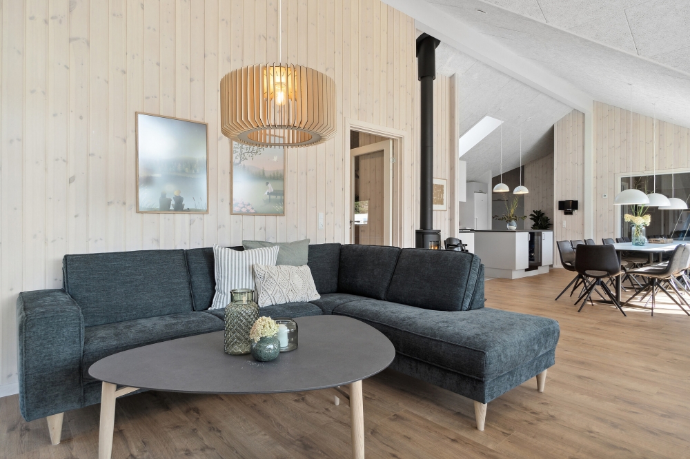 Sofakroken i luksushus nr. 597 i Sydjylland.