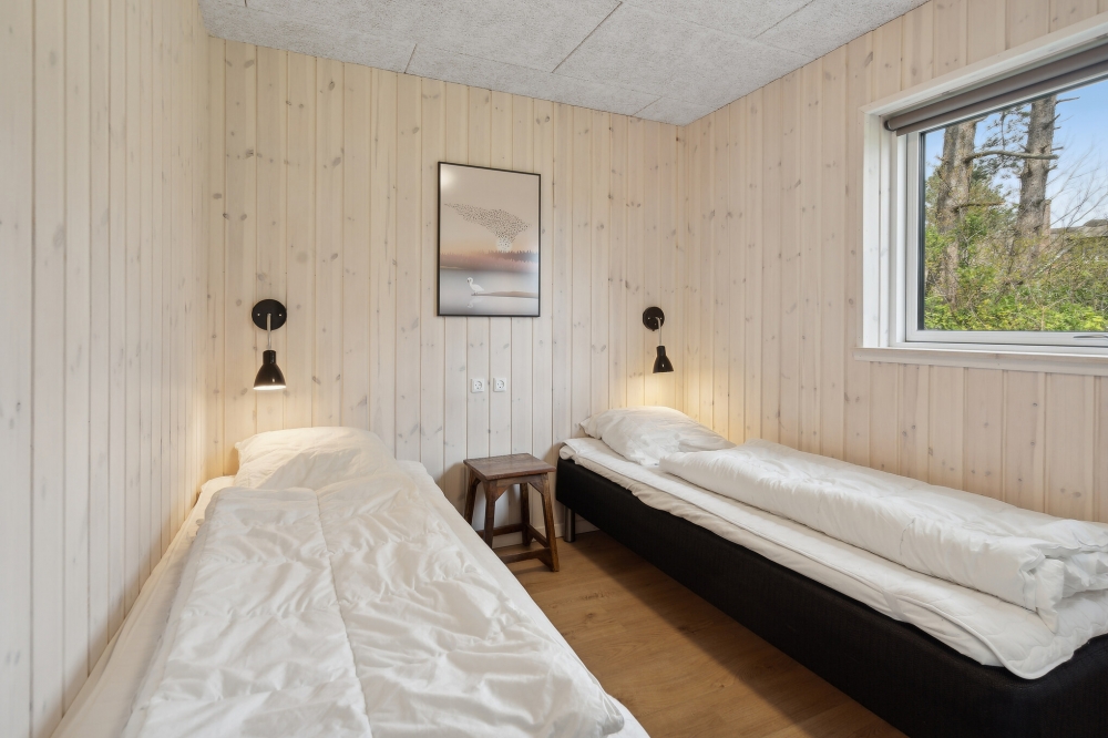 Et av de 6 soverommene i luksushus nr. 595 i Sydjylland.